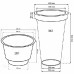 TOWER CLASSIC Pflanzkübel Blumentopf mit Einsatz H 60cm limettengrün massiv Optik DPC40