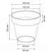 Prosperplast CUBE SHINE Blumentopf 14x12,4cm Light Coffee glänzend DCUB140S-7502U