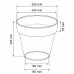 Prosperplast CUBE SHINE Blumentopf 25x22,1cm Light Coffee glänzend DCUB250S-7502U