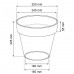 Prosperplast CUBE Blumentopf 25x22,1cm anthrazit matt DCUB250