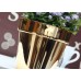 PROSPERPLASTCUBE CHROME GOLD Übertopf 1,2 L gold DGC140G-871C