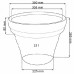 Prosperplast DECORA Blumentopf 35x28cm mocca DBDE35-7529U