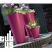 Blumenvase Blumentopf inkl. Einsatz TUBUS SLIM Pflanzsäule 15 L weiß matt DTUS250