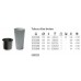 Blumenvase Blumentopf inkl. Einsatz TUBUS SLIM Pflanzsäule 15 L grau matt Beton DTUS250