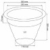 PROSPERPLAST Blumentopf GALEON 12l grafit DBKO35