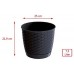 Prosperplast RATOLLA ROUND Blumentopf Optik mit Unterzetzer 25cm, 7,5l, umbra DRLO250