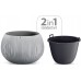 Prosperplast BETON BOWL Blumentopf 23,8 cm, schwarz DKB240-B411
