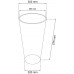 Prosperplast TUBUS SLIM BETON Effect Blumentopf 30cm, 27l, marengo DTUS300E