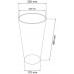 Prosperplast TUBUS SLIM BETON Effect Blumentopf 25cm, 15,5l, marengo DTUS250E