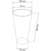 Prosperplast TUBUS SLIM BETON Effect Blumentopf 25cm, 15,5l, Beton DTUS250E