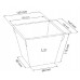 URBI TWIST Blumentopf m. Einsatz viereckig orange transparent H 27 cm DURD140P