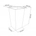 Blumenkübel RATO SQUARE 16 L Rattan O. inkl. Einsatz anthrazit Eckig+Wasserstandsanzeiger