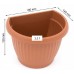 Prosperplast TERRA Blumentopf halbrund zum Aufhängen, 18cm, 1,1 l terracotta DST2