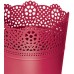 Prosperplast LACE Blumentopf mit Spitzenumrandung 11,2 cm, rot DLAC115-207C