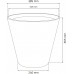 Prosperplast MATUBA Blumentopf 38,8x37cm weiß DBMA400-S449