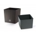 Blumentopf in Rattan-Optik RATO LOW quadratisch ohne Einsatz ca 7l anthrazit DRTS200L