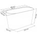 PROSPERPLAST CITY Blumenkaste mit Spitze 28,5 cm graphit DCIT285