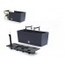 B-Ware Blumentopf RATO CASE Blumenkasten+Wasserstandanzeiger 17l anthrazit Rattan DRTC500