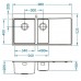 ALVEUS PURE 60 R Edelstahlspüle, 980 x 525 mm, rechts 1103655