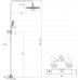 RAVAK 10° FREE BLACK TD F 091.20 Duschsystem Brause mit Thermostattbaterie X070160