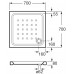 Roca Easy Duschwanne Keramik 70 x 70 cm, weiß 7374796000