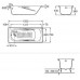 Roca Princess-N Badewanne 150 x 75 cm Stahl-Email, 190l,mit Handgriffe 72204700012