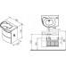 RAVAK SDU Rosa Comfort R Waschtischunterschrank, Birke/weiß X000000163
