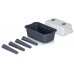 Prosperplast RESPANA PLANTER ECOLINE SET Balkonkasten 59,6x36,8x75,3cm, anthrazit IPE600