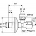 Schell Eckregulierventil COMFORT 1/2, chrom, mit Schubrosette, 049070699