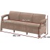 ALLIBERT CORFU LOVE SEAT MAX 3-Sitzer Sofa, 182 x 70 x 79cm, graphit/grau 17197959