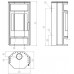 ABX TAMPERE 4647-8-II Kaminofen, syenit inkl. Obenteil