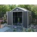 G21 Gartenhaus PAH 458, 241 x 190 cm, Kunststoff, grau, 6390038
