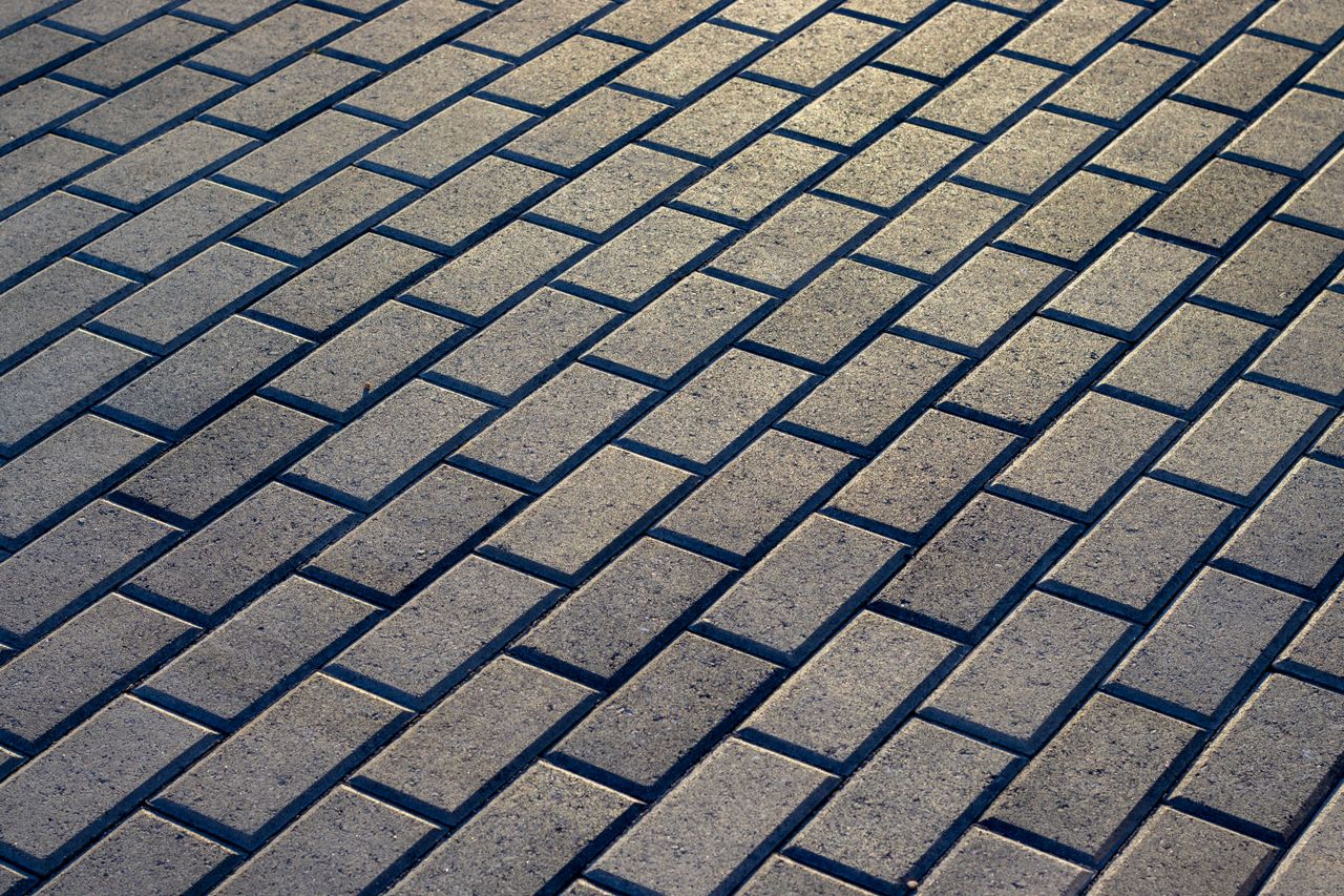 Gereinigte Terrassenplatten